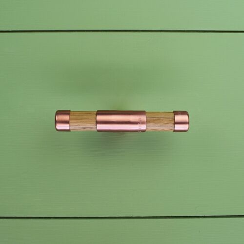 Copper Knob with Oak T-Shaped