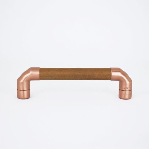 Copper Handle with Sapele - 160mm Hole Centres