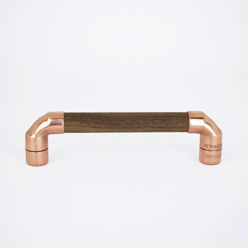 Copper Pull with Walnut - 128mm Hole Centres
