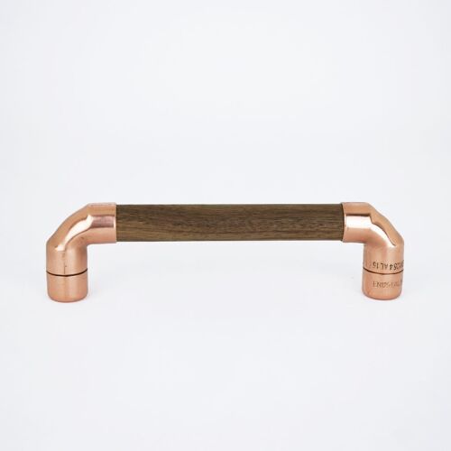 Copper Pull with Walnut - 160mm Hole Centres