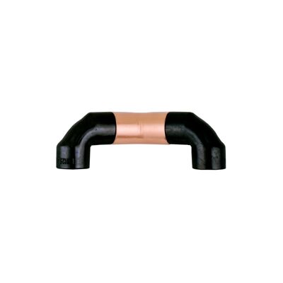 Matt Black Pull Handle - Angled - Satin Copper Mix