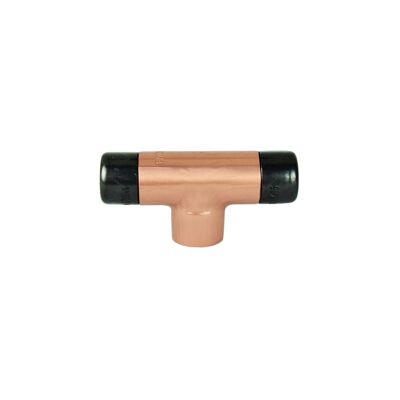 Copper Knob with Matt Black Ends T-Shaped