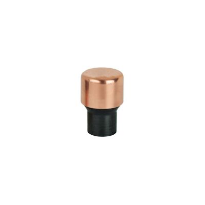 Perilla de cobre con relieve en negro mate - Mezcla satinada - Ancho: 36 mm Profundidad: 52 mm