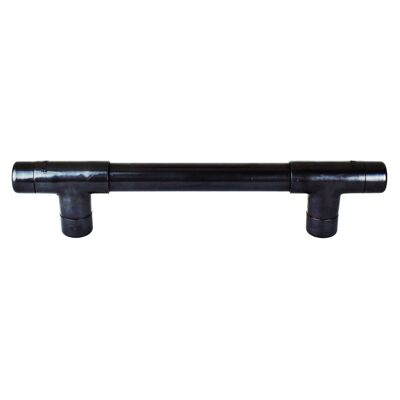 Poignée noire mate / en forme de T - Centres des trous de 128 mm