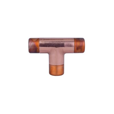 Copper Knob T-shaped - Marbled / High Polish Mix