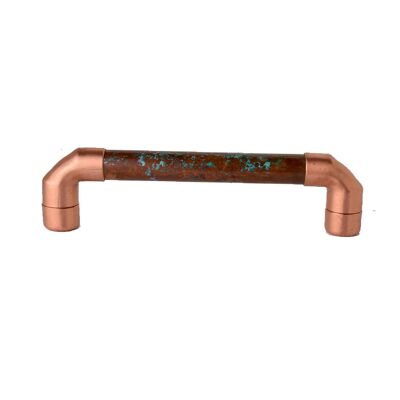 Verdigris Copper Pull Handle - 160mm Hole Centres
