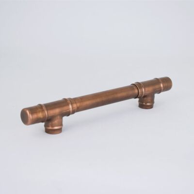 Copper Handle T-shaped - Rustic (Aged) - 128mm Hole Centres