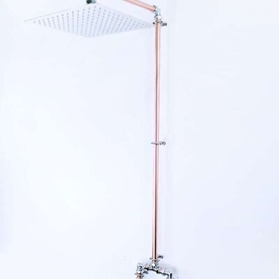 Chrome and Copper Shower - Ague - Matt Lacquered