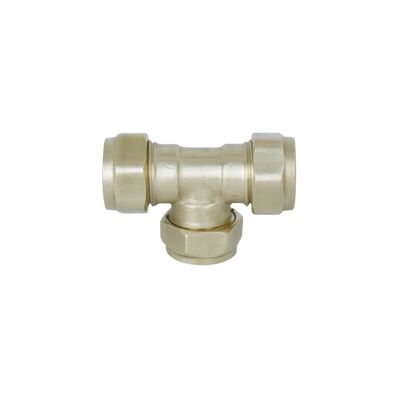 Brass Knob T-Shaped (Closed) - Matt Lacquered