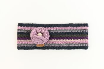 PK1720 Bandeau Crochet avec Fleur Lilas 1