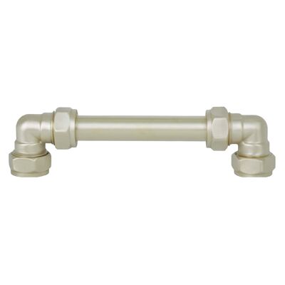 Brass Pull Handle - 128mm Hole Centres - Natural Matt