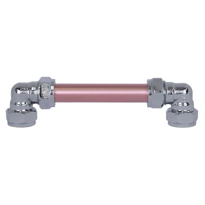 Chrome and Copper Handle / Pull - 640mm Hole Centres - Satin