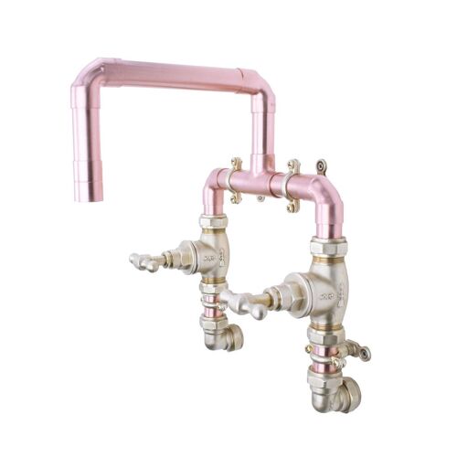 Copper Tap - Guava - Satin - Kitchen - Tap Spout Projection: 200mm / Pipe Inlet Centres: 180mm