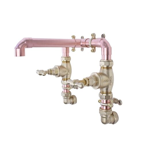 Copper Tap - Duna - Natural Copper - Kitchen - Tap Spout Projection: 200mm / Pipe Inlet Centres: 180mm