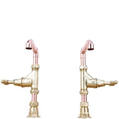 Copper Taps - Missouri - Satin - Bathroom - Tap Spout Projection: 150mm / Pipe Inlet Centres: 200mm