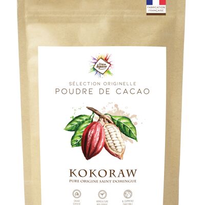 Kokoraw - Cacao en polvo Santo Domingo para chocolate caliente