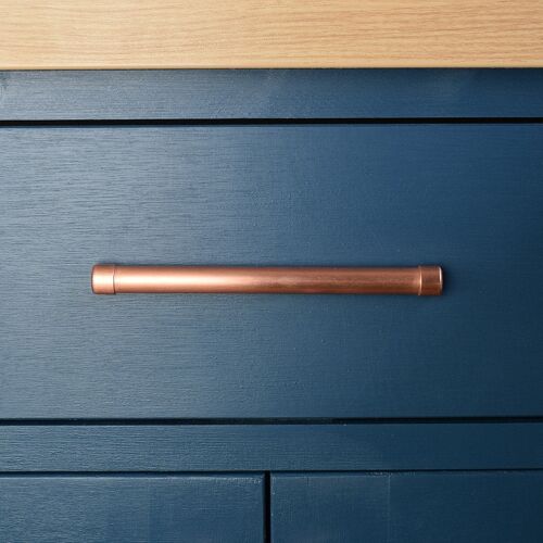 Copper Bar Handle - 128mm Hole Centres - High Polish