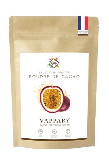 Vappary -  Poudre de cacao  pour chocolat chaud au fruits de la passion 1