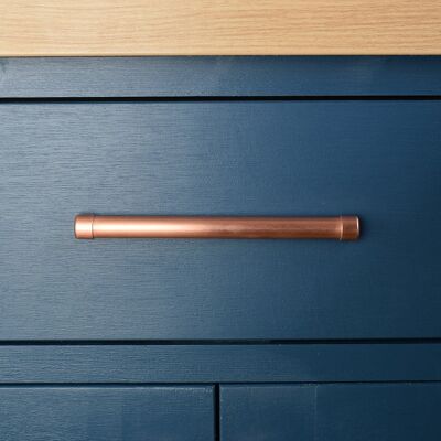 Manico a barra in rame - Interasse fori 512 mm - Matt