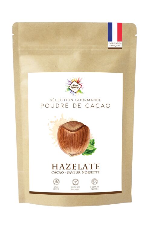 Hazelate - Poudre de cacao saveur pâte à tartiner aux noisettes
