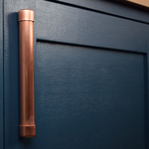 Copper Bar Pull Handle (Thick Bodied) - 128mm Hole Centres - High Polish