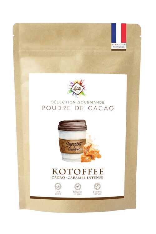 Kotoffee - Poudre de cacao  pour chocolat chaud au caramel intense