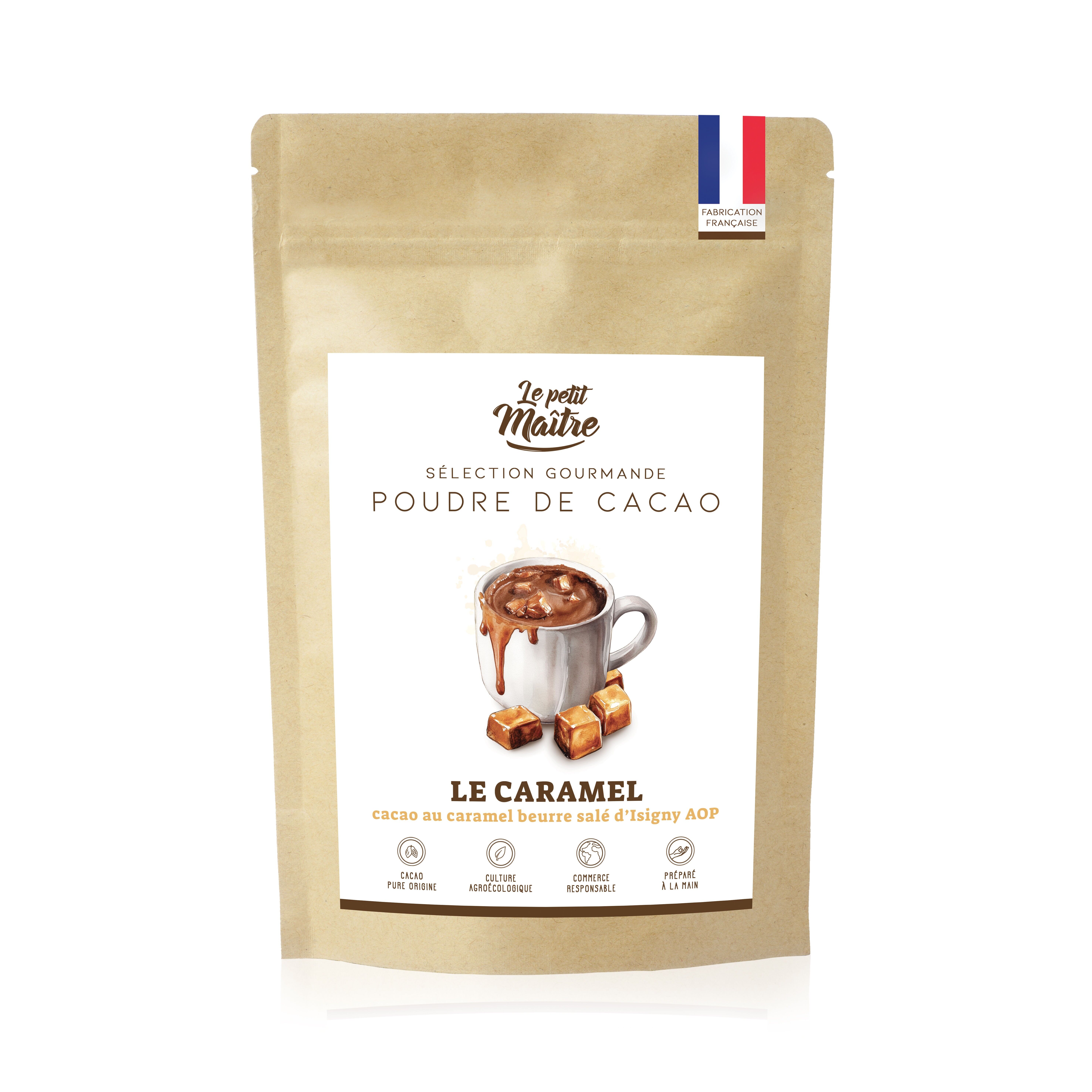 Koaramel - Poudre de cacao  pour chocolat chaud au caramel beurre salé AOP