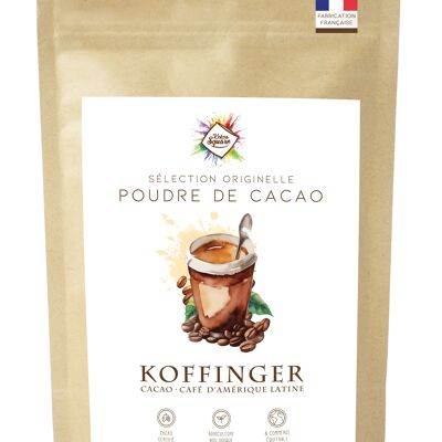 Koffinger - Poudre de cacao  pour chocolat chaud au café arabica d'Amérique latine