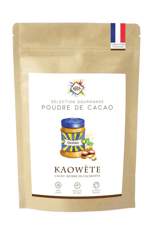 Kaowète - Poudre de cacao  pour chocolat chaud à la cacahuète