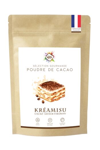 Kréamisu - Poudre de cacao pour chocolat chaud saveur tiramisu 1