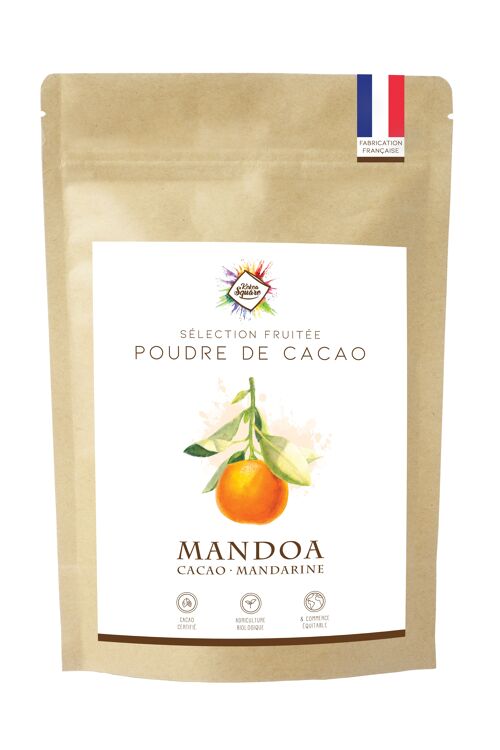 Mandoa - Poudre de cacao pour chocolat chaud à la mandarine