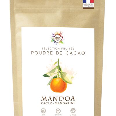 Mandoa - Cacao en polvo para chocolate caliente con mandarina