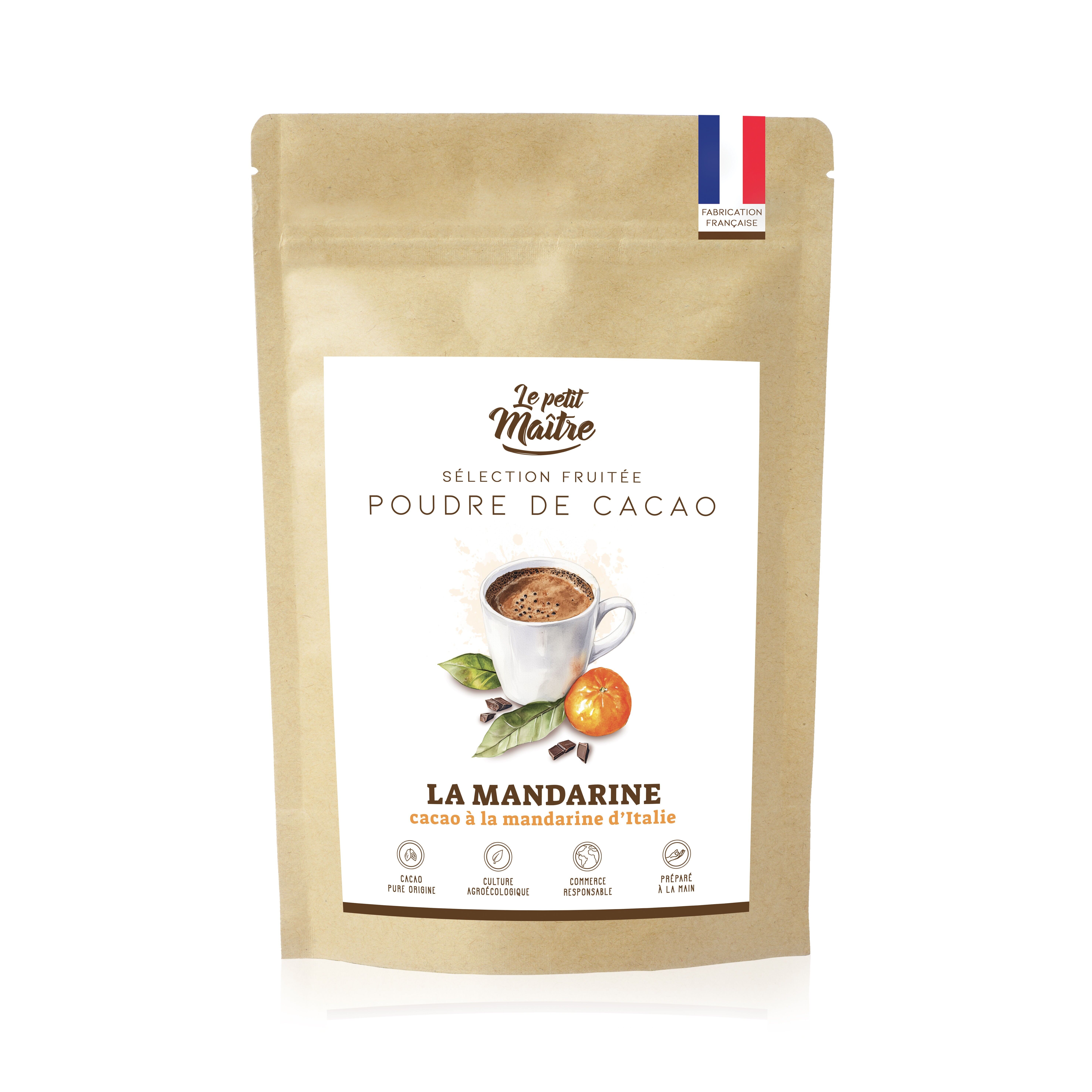 Cacao in polvere per cioccolata calda al mandarino