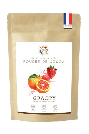 Graöpy - Poudre de cacao, pamplemousse et fraise 1