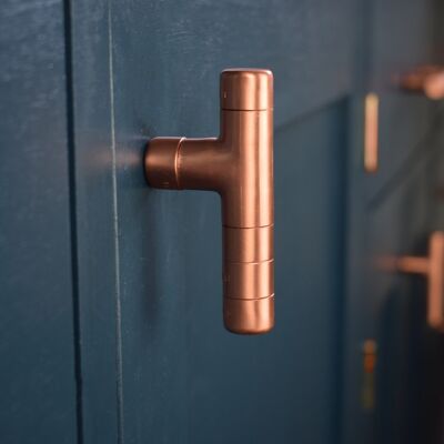 T Bar Knob - Natural Copper