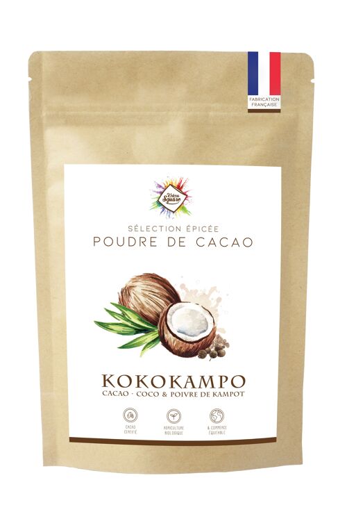 Kokokampo - Poudre de cacao, coco et poivre de Kampot