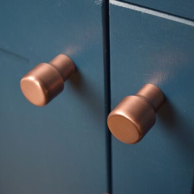 Copper Knob - Raised - High Polish - Projection: 5.2cm / Diameter: 3.6cm