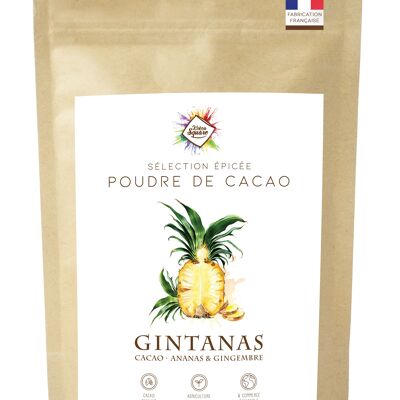 Gintanas - Cacao en polvo para chocolate caliente con piña y jengibre