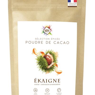 Ékaigne - Cacao in polvere per cioccolata calda con scorza di castagna e mandarino