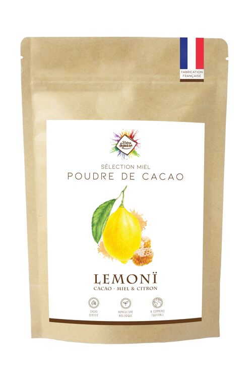 Lemonï - Poudre de cacao pour chocolat chaud au citron et au miel