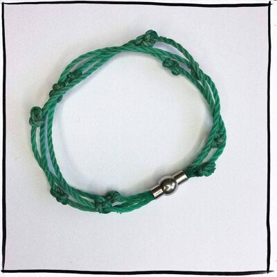 Bracciale upcycled dal mare "Mar Baltico" (verde)
