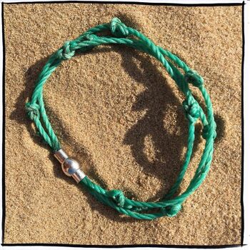 Bracelet recyclé de la mer "Mer Baltique" (Vert) 2