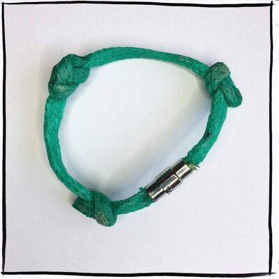 Bracciale upcycled dal mare "Mare del Nord" (verde)