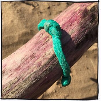 Bracelet recyclé de la mer "Mer du Nord" (Vert) 4