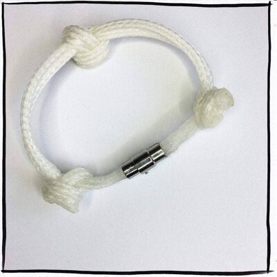 Bracciale riciclato del Mare del Nord (bianco)