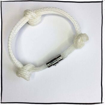 Bracelet recyclé de la mer du Nord (Blanc) 2