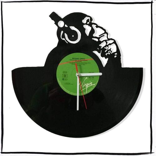 Wanduhr aus Vinyl Schallplattenuhr mit Affe Motiv