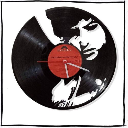 Wanduhr aus Vinyl Schallplattenuhr mit Bob Dylan Motiv