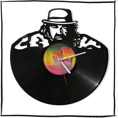 Vinyl record clock with Bud Spencer motif