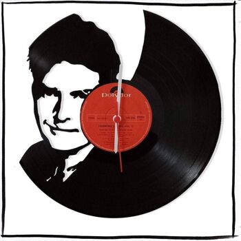 Horloge disque vinyle avec Charlie Sheen 1